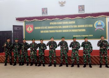 Sertijab 4 Dandim di Solo Raya , Kolonel Inf Rano Tilaar Sebut Kepercayaan Kepada TNI AD Meningkat.