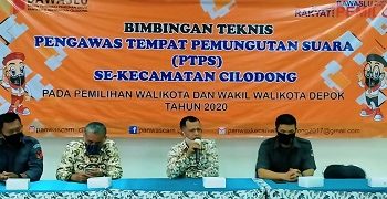 Panwascam Cilodong Kota Depok Gelar Bimtek Untuk Pengawas TPS