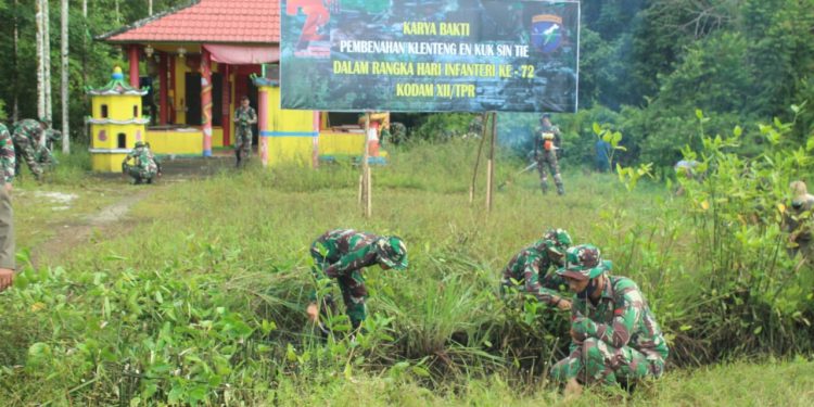 Kodam XII/Tpr Gelar Karya Bhakti Memperingati Hari Infanteri ke-72,