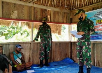 Warga Papua Kampung Koya Koso Kejar Paket C Dibina Satgas Yonif MR 413 Kostrad