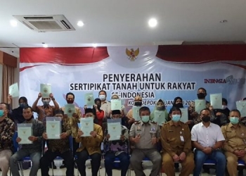 Sekda Kota Depok Hardiono, “Semoga 2021 Kita Berhasil Mencapai 100 Persen Pemberian Sertifikat di Kota Depok”.