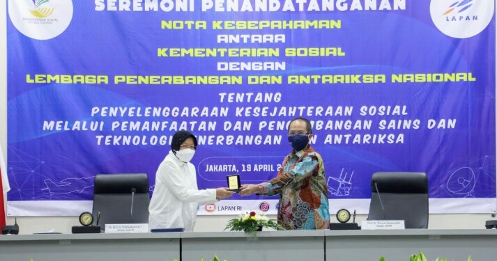 Dalam Percepatan Pembangunan Kesejahteraan Sosial, Kemensos RI Jalin Sinergitas dengan LAPAN