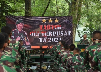 Tartih OLI Terpusat TA 2021, Lebih Baik Mandi Keringat Dalam Latihan Daripada Mandi Darah di Medan Pertempuran