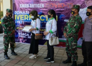 Kodim 0719/Jepara Terima Bantuan Obat-obatan Dari HKTI Semarang Bagi Pasien Covid-19