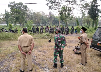 Anggota Kodim 0719/Jepara Lakukan Pembersihan Asrama UNDIP Siapkan Bagi Pasien Covid-19