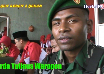 Serda Yulinus Waropen , Prajurit TNI Asal Papua Bangga Ikut Upacara Bareng Pekerja & Warga di Masaran Sragen Jawa Tengah