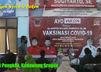 Ciptakan Herd Imunity PDIP Sragen Gelar Serbuan Vaksinasi di Pengkok Kedawung