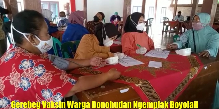 Gerebeg Vaksin Warga Donohudan Ngemplak Boyolali
