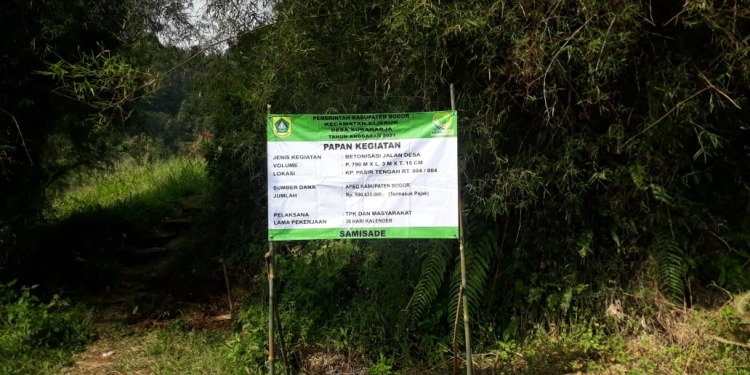 Desa Sukaharja Bangun Jalan Wisata Hutan Vinus