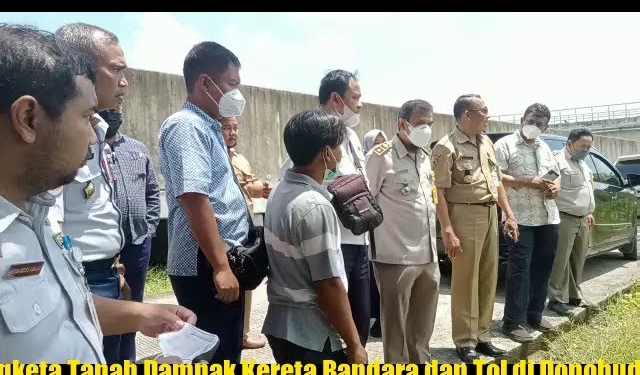 Sengketa Tanah Dampak Kereta Bandara dan Tol di Donohudan : KAI , BPN , Perwakilan Tol , ke TKP