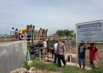 Forkopimcam Nalumsari Jepara Tinjau Pengangkatan Sampah Kayu Yang Menggunung di Sungai