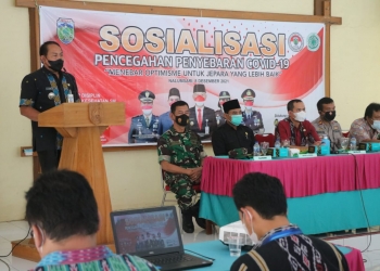 Bantuan Logistik dan Sosialisasi Covid -19 di laksanakan Forkopimda Jepara di Nalumsari