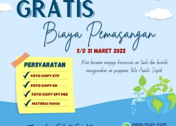 PT. Tirta Asasta Depok (Perseroda) Memperpanjang Promo Gratis, Karna Tingginya Animo Masyarakat