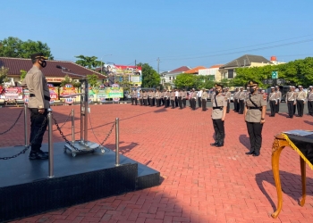Kapolres Jepara Pimpin Upacara Sertijab Satlantas