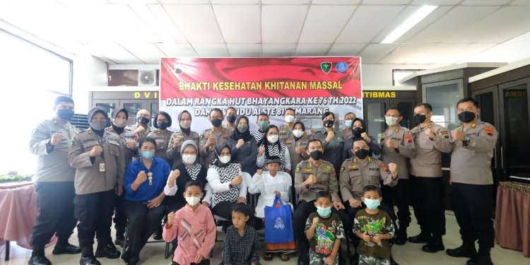 Sambut HUT Bhayangkara Ke 76, Polda Jateng Gelar Khitanan Massal di RS Bhayangkara