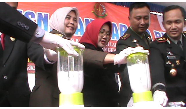 Forkompimda Sragen Ngejuice Shabu-Sabu Diacara Pemusnahan Barbuk