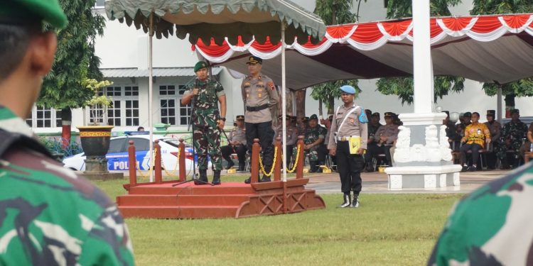 Dandim 0719/Jepara Pimpin Apel Sinergitas TNI Polri, Siap Kawal Program Pemerintah dan Pesta Demokrasi 2024
