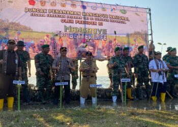 Kodim 0719 Jepara Tanam Mangrove di Pantai Bulakbaru