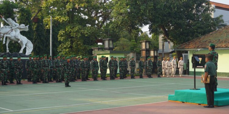 Pelihara dan Tingkatkan Etos Kerja, Kodim 0719/Jepara Rutin Gelar Upacara Bendera Mingguan