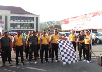 Meriahnya Lomba dan Olahraga Bersama, TNI-Polri Jepara Sambut Hari Bhayangkara