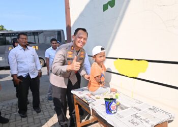 Peringati Hari Bhayangkara, Belasan Tim Seniman Ikuti Lomba Mural