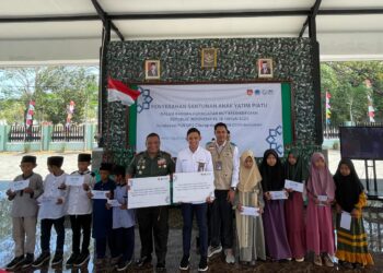 Kolaborasi PLN UP3 Cilacap Dan Kodim 0709/ Kebumen Berikan Santunan 100 YATAMA