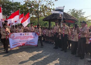 Dandim 0719/Jepara Lepas Peserta Estafet Tunas Kelapa Kwartir Cabang Jepara