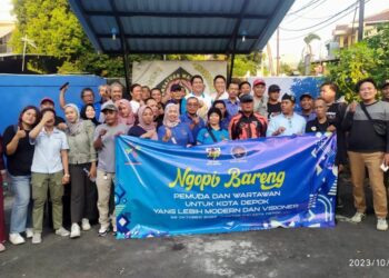 Ketua KNPI Kota Depok Army Mulyanto Berkunjung ke PWI Depok