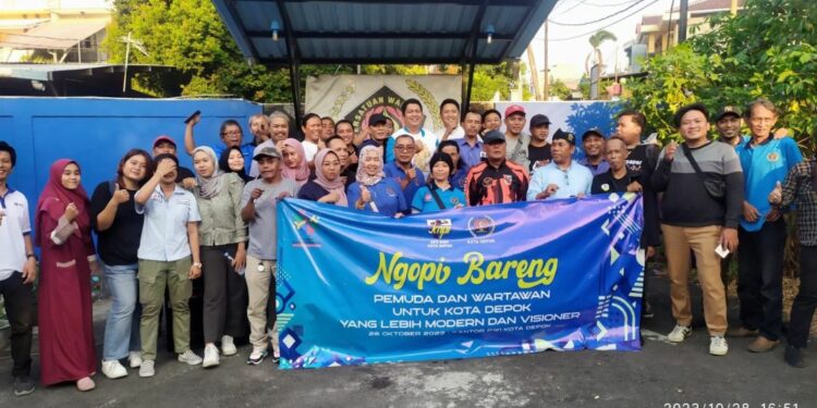 Ketua KNPI Kota Depok Army Mulyanto Berkunjung ke PWI Depok