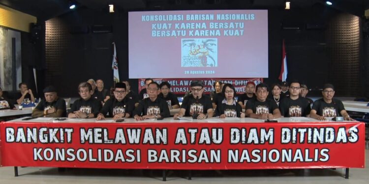 Pernyataan Sikap Politik Konsolidasi Barisan Nasionalis (Terdiri dari perwakilan 27 organisasi dan para tokoh kaum Nasionalis BK)