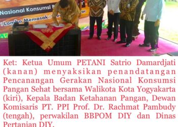 Kawal Makan Bergizi Gratis, PETANI: Ingat Pencanangan Misi Gerakan Nasional Konsumsi Pangan Sehat!