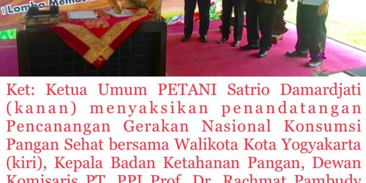 Kawal Makan Bergizi Gratis, PETANI: Ingat Pencanangan Misi Gerakan Nasional Konsumsi Pangan Sehat!