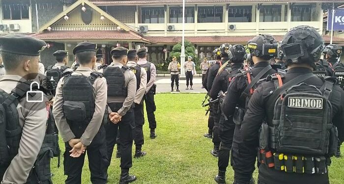 Pasca Coblosan Polisi Sragen Stand By On Call di Kompleks Pemda