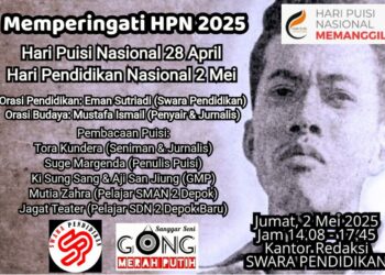 Peringati Hari Puisi Nasional dan Hardiknas 2025 di Kota Depok, Penyair, Pelajar, Aktivis dan Jurnalis Gelar Baca Puisi dan Orasi