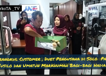 Merangkul Customer , Duet Pengusaha di Solo  Panca Susilo dan Umatun Markhumah Bagi-bagi Hadiah