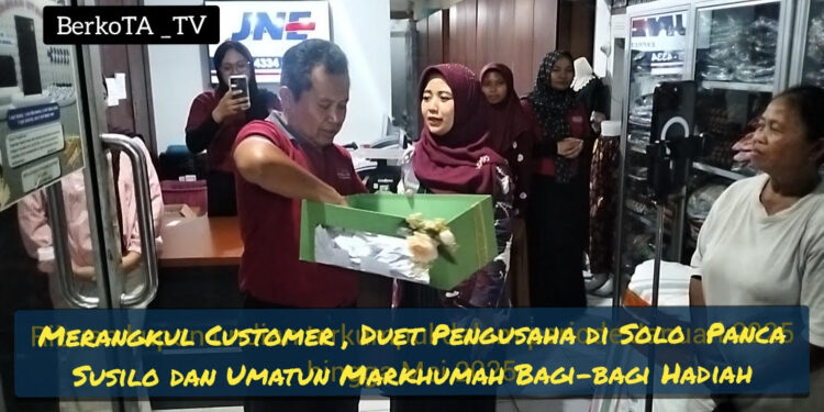Merangkul Customer , Duet Pengusaha di Solo  Panca Susilo dan Umatun Markhumah Bagi-bagi Hadiah