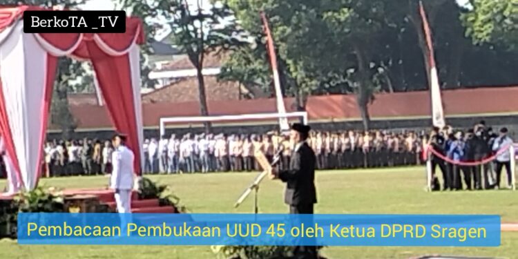 Ketua DPRD Sragen 6 X Jadi Petugas Upacara HUT RI Bupati – Anggota DPRD Budiono Rahmadi Baru Pertama
