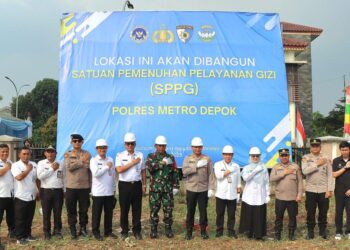 Kapolres Metro Depok Lakukan Groundbreaking SPGG di Bojong Pondok Terong, Dukung Program Makan Bergizi Gratis