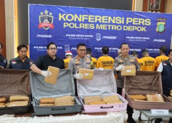Polres Metro Depok Ungkap Kasus Ganja 78 Kilogram, Enam Tersangka Diamankan
