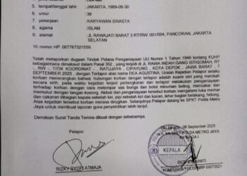 Laporan Korban Dianiaya Istri Dilimpahkan Polres Metro Depok, Pelaku Penganiayaan Masih Bebas Berkeliaran