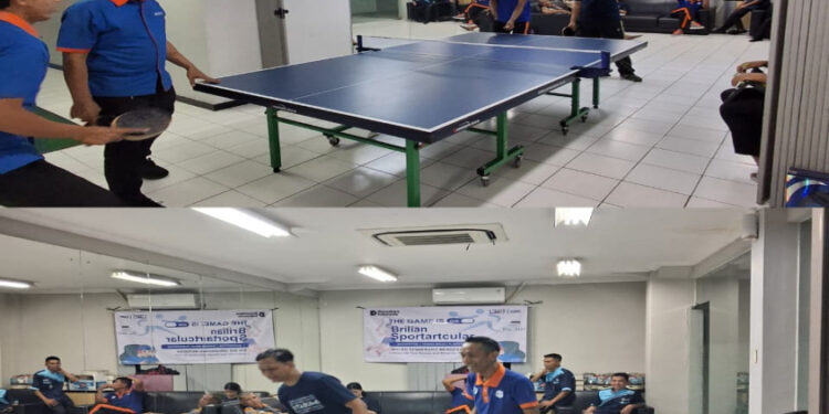 Sportivitas Menggema, BRI Kanca Tangerang Merdeka Gelar Pertandingan Tenis Meja BRILIAN SPORTARTCULAR 2025
