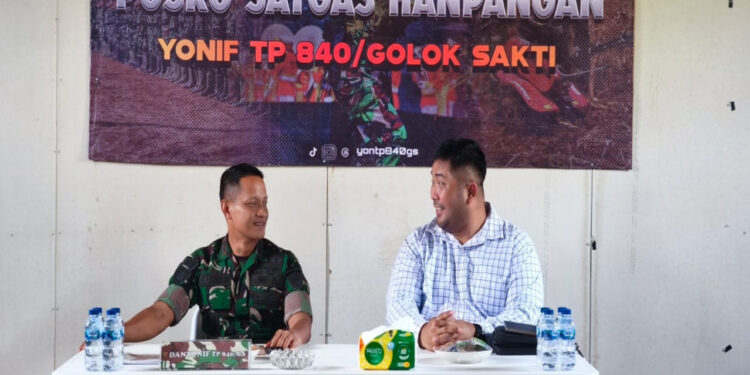 BRI BO Rangkasbitung Perkuat Sinergi dengan Satgas TNI Yonif TP 840/Golok Sakti