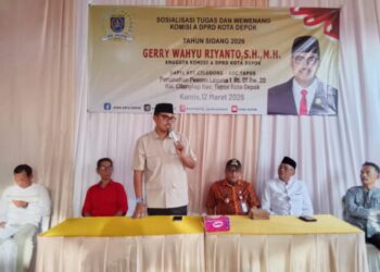 Anggota DPRD Kota Depok, Gerry Wahyu Riyanto Gelar Sosialisasi